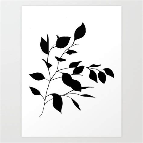 Buy Black Leaves Art Print by caitlinworkman. Worldwide shipping available at Society6.com. Just ...