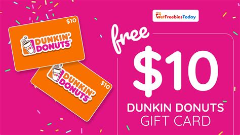 Dunkin Printable Gift Card