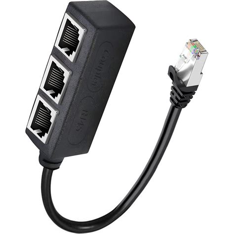 Ethernet Splitter 1 To 4 RJ45 LAN Port Internet Cable Adapter Connector Cat5 6 7 | eBay