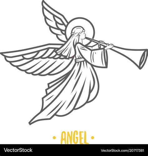 Angel god Royalty Free Vector Image - VectorStock