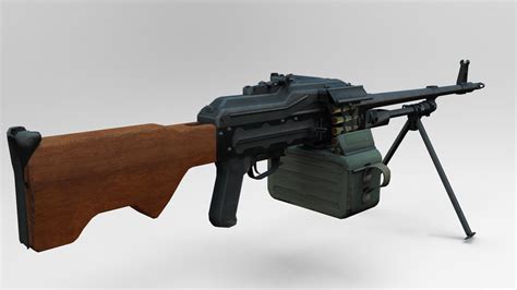 3d m84 machine gun model