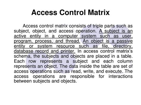 PPT - Access Control Matrix PowerPoint Presentation, free download - ID:5507190