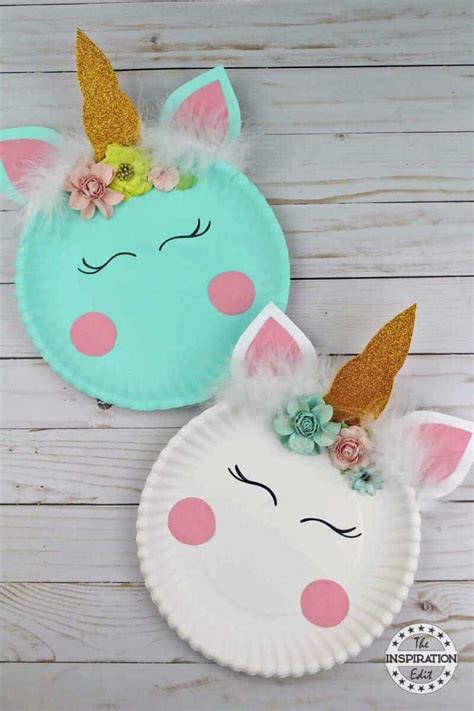 Paper Plate Crafts Easy Unicorn Craft Idea · The Inspiration Edit