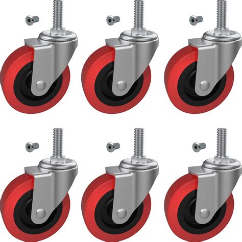 Buy MySit 6 Pack Creeper Wheels 2.5 Inch Heavy Duty Swivel Caster Wheel ...