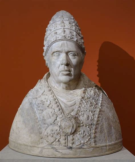 Portrait of Pope Alexander VI (Rodrigo Borgia) carved out of marble ...