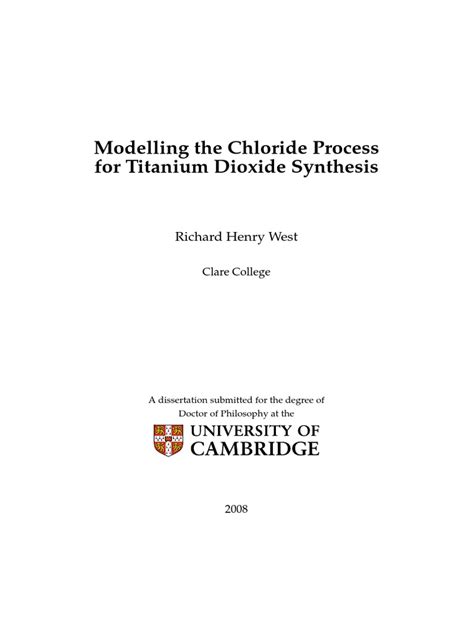 Titanium Dioxide Synthesis | PDF | Titanium Dioxide | Chemical Kinetics