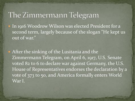 PPT - The Zimmermann Telegram PowerPoint Presentation, free download - ID:1929400