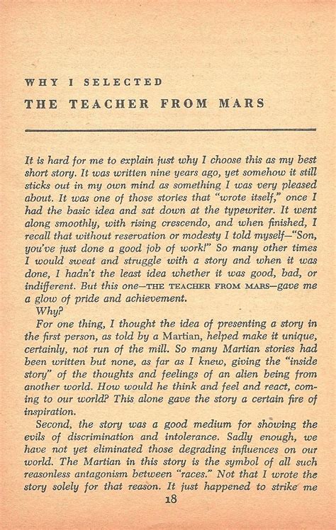 Marooned - Science Fiction & Fantasy books on Mars: "The Teacher from Mars" ~ 1940's short story ...