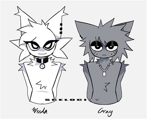 wenda & grey ! ! sprunki in 2024 | Cute drawings, Furry art, Character design