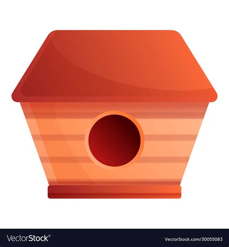 Cute bird house icon cartoon style Royalty Free Vector Image