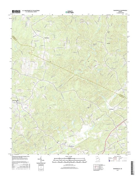 MyTopo Dawsonville, Georgia USGS Quad Topo Map