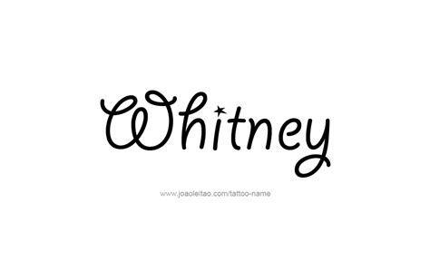 Whitney Name Tattoo Designs