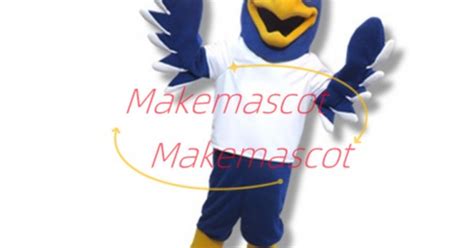 College Blue Hawk Mascot Costume