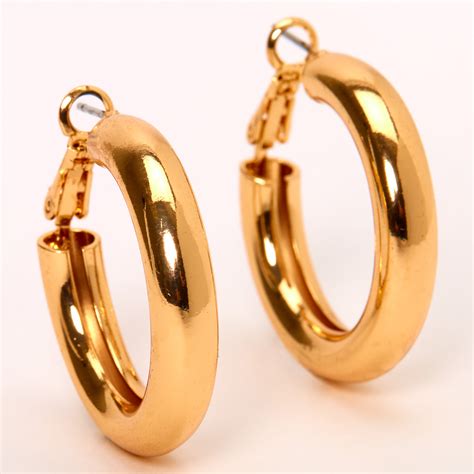 Gold 30MM Tube Hoop Earrings | Icing US