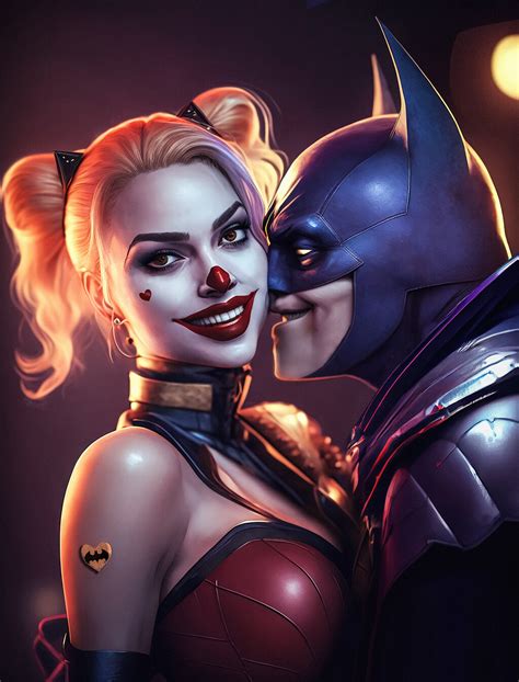 ArtStation - Batman Kiss Harley Quinn