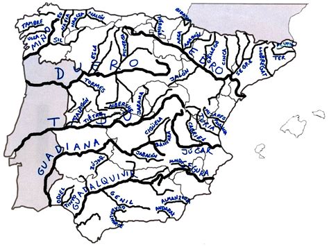 Ríos de España y sus afluentes! | Mapa de españa, Rios de españa, Mapa fisico de españa