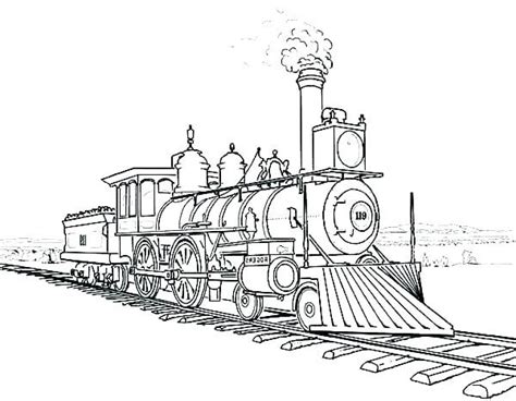 Steam Train Coloring Page