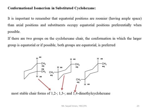 Sayad Imran`s Pharmaceutical Organic Chemistry: Conformational Isomerism in Substituted Cyclohexane: