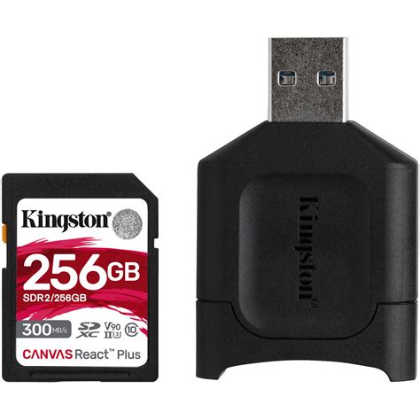 Kingston 256GB Canvas React Plus UHS-II SDXC Memory MLPR2/256GB