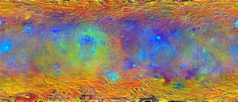 NASA gives better look at Ceres' surface with colorful map - SlashGear