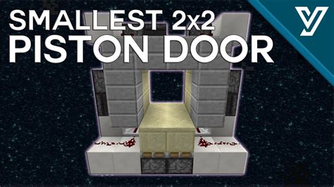 SMALLEST 2x2 Seamless Flush Piston Door Minecraft 1.11 - YouTube