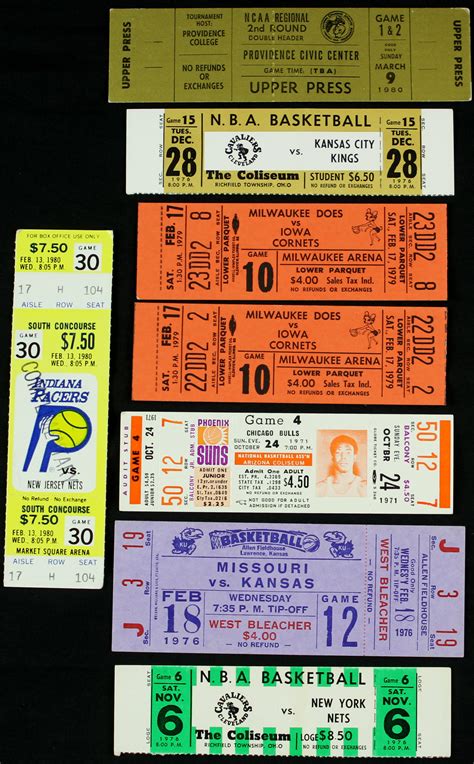 Lot Detail - 1971-80 College & Professional Basketball Ticket ...