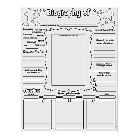 Free Printable Biography Graphic Organizer Printable - Printable Word ...