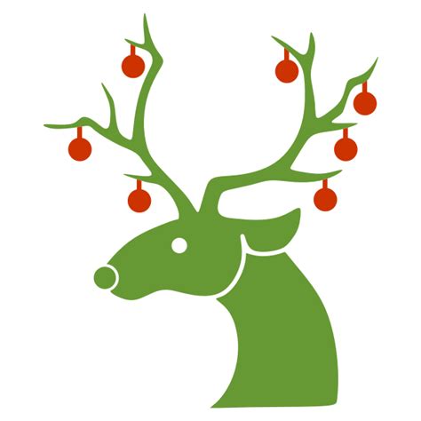 Christmas reindeer silhouette | Free SVG