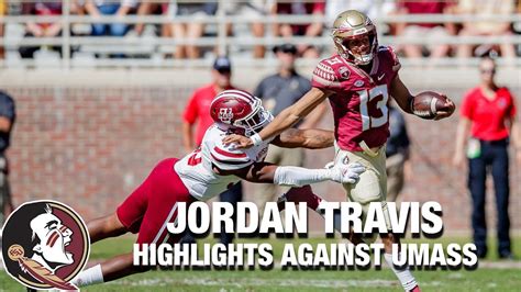 Florida State QB Jordan Travis Highlights Against UMass - YouTube