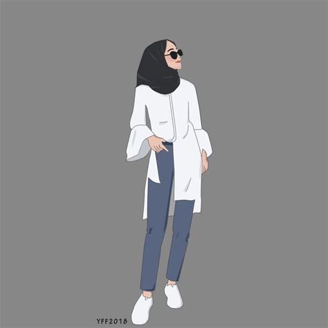 Pin by Azzahra Shafira on Hijab | Hijab cartoon, Hijab illustration, Fashion design sketches