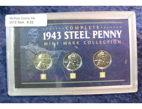 22. "Complete 1943 Steel Penny Mint Mark Collection"