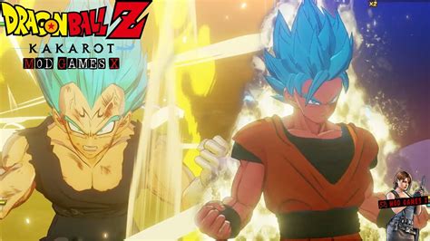 Dragon Ball Z Kakarot MOD - Goku and Vegeta SSJ GOD BLUE - YouTube