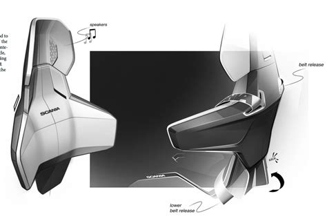 Scania Interior Design Sketches by Arash Karimi - Car Body Design