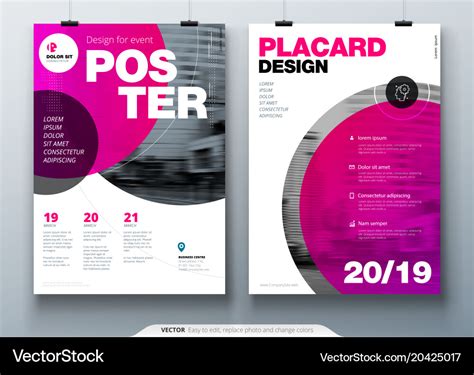 Poster template layout design business Royalty Free Vector