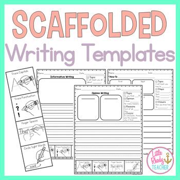 Scaffolded Writing Templates by Little Rhody Teacher | TPT