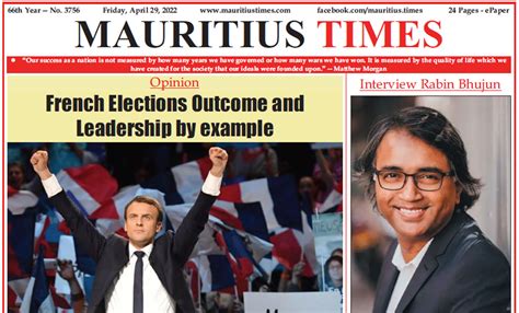 Mauritius Times ePaper Friday 29 April 2022 – Mauritius Times