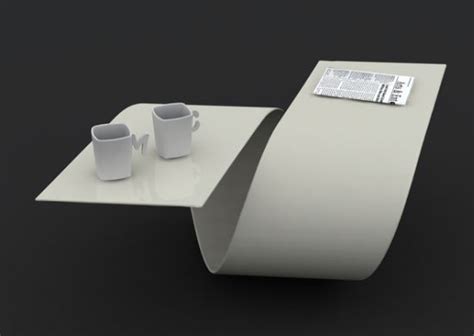 Futuristic Coffee Table With Amazing Curves - Loop by Baita Design - DigsDigs