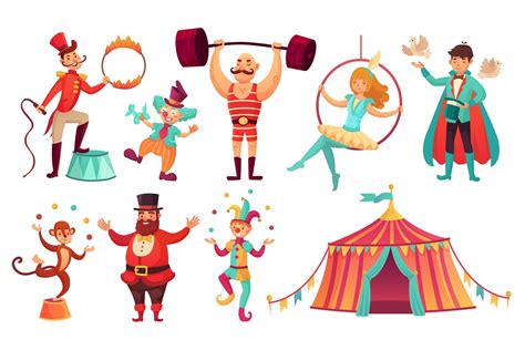 Circus Characters Graphic by tartila.stock · Creative Fabrica