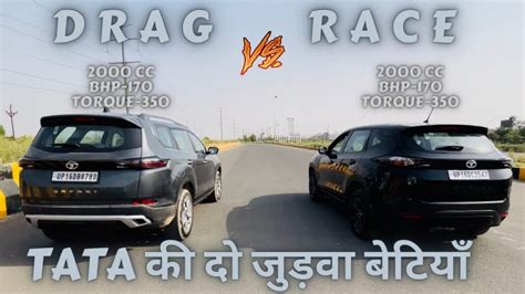 Tata Harrier vs Tata Safari In A Drag Race - AutoBizz