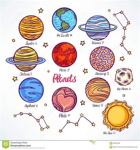 Solar System Drawing Colour – Warehouse of Ideas