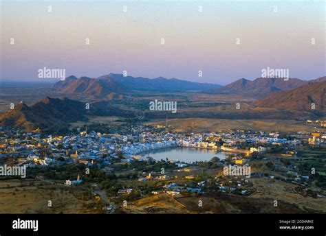 Aerial view of Pushkar, Rajasthan Stock Photo - Alamy