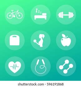 Set Fitness Icon Vector Illustration Stock Vector (Royalty Free) 622043711