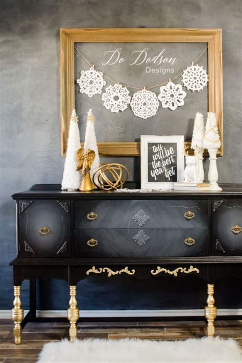 How To Add Gold Leaf On Furniture... Holiday Inspiration | Painting furniture diy, Funky painted ...