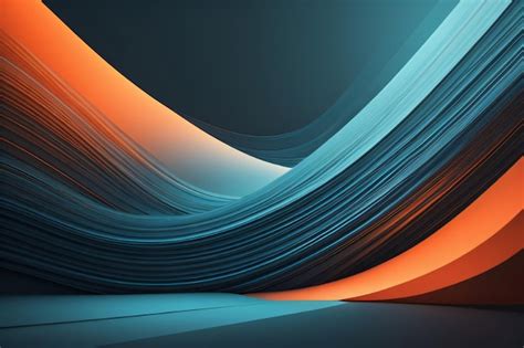 Premium AI Image | Blue and orange wavses abstract wallpaper background ...