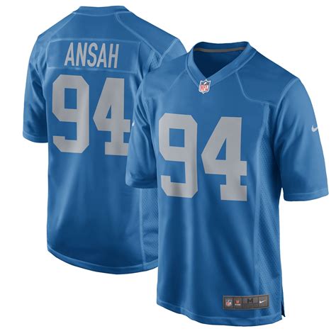 Ziggy Ansah Detroit Lions Nike Throwback Game Jersey - Blue - Walmart ...