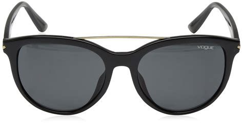 VOGUE Womens Injected Woman Round Sunglasses Black 57 mm ** Read more at the image link.-It is ...