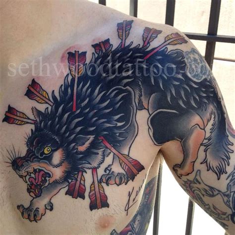 electrictattoos | Wolf tattoo traditional, Traditional tattoo sleeve, Occult tattoo