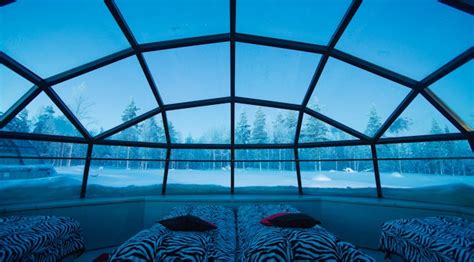 Kakslauttanen Glass Igloos - watch the Northern lights from your bed.