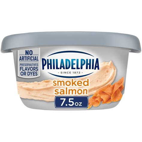 Philadelphia Smoked Salmon Cream Cheese Spread, 7.5 oz Tub - Walmart.com - Walmart.com