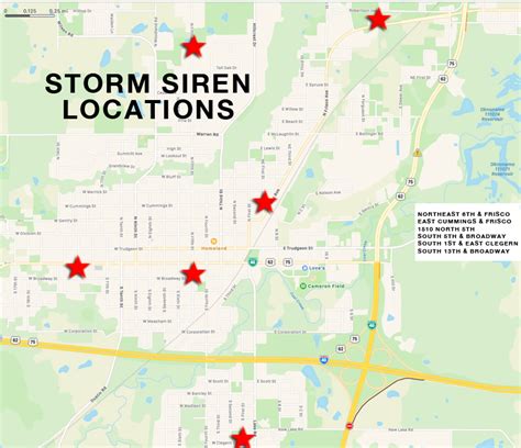 Tornado Siren Locations Map